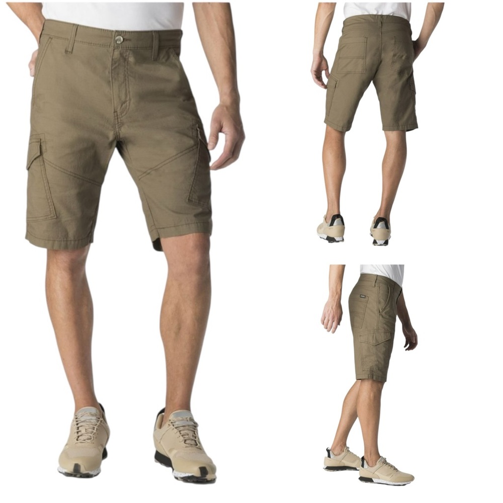 Signature by Levi Strauss Cargo Shorts Khaki Brown Neutral Pockets Men’s Size 40 - Picture 3 of 17